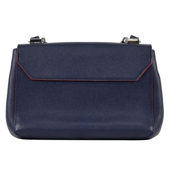 Lockme 2 BB 2WAY Chain Handbag Diagonal Shoulder Bag Leather Marine Rouge - Picture 3 of 8